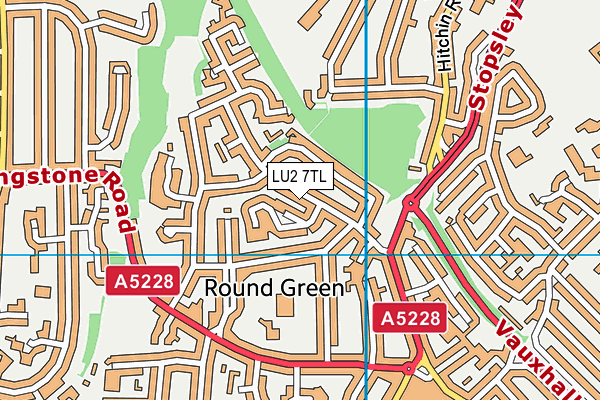 LU2 7TL map - OS VectorMap District (Ordnance Survey)