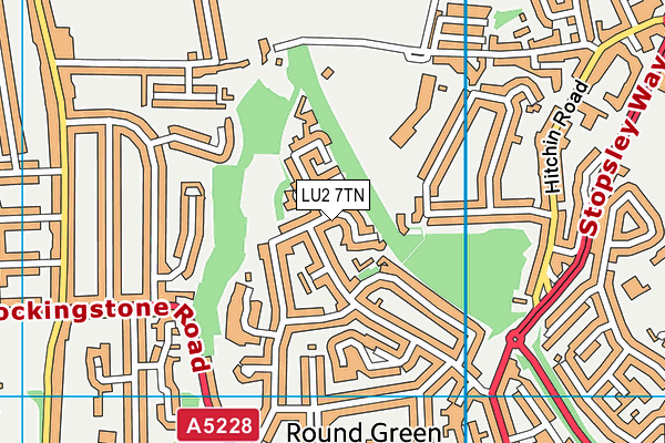 LU2 7TN map - OS VectorMap District (Ordnance Survey)