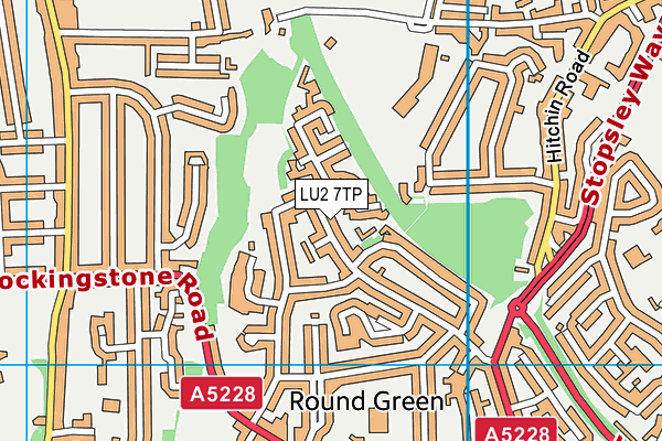 LU2 7TP map - OS VectorMap District (Ordnance Survey)