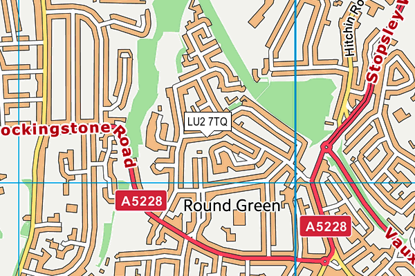 LU2 7TQ map - OS VectorMap District (Ordnance Survey)