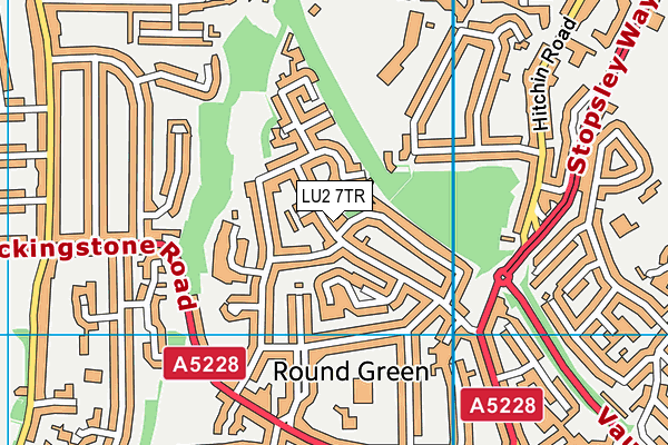 LU2 7TR map - OS VectorMap District (Ordnance Survey)