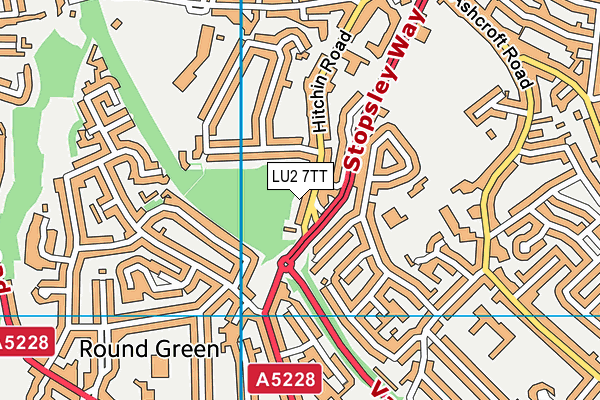 LU2 7TT map - OS VectorMap District (Ordnance Survey)