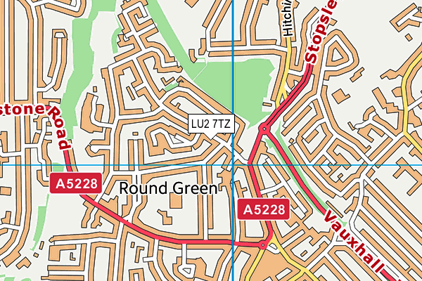 LU2 7TZ map - OS VectorMap District (Ordnance Survey)