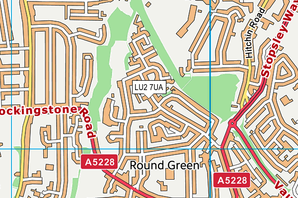 LU2 7UA map - OS VectorMap District (Ordnance Survey)