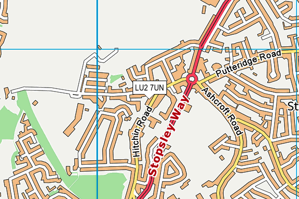 LU2 7UN map - OS VectorMap District (Ordnance Survey)