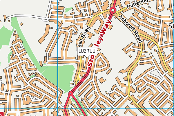 LU2 7UU map - OS VectorMap District (Ordnance Survey)