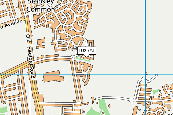 LU2 7YJ map - OS VectorMap District (Ordnance Survey)