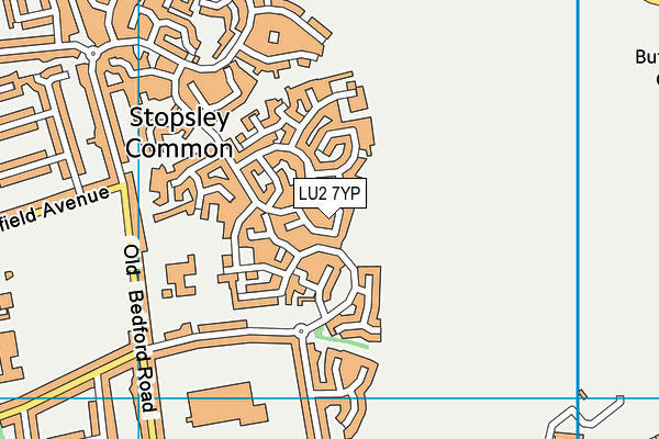 LU2 7YP map - OS VectorMap District (Ordnance Survey)