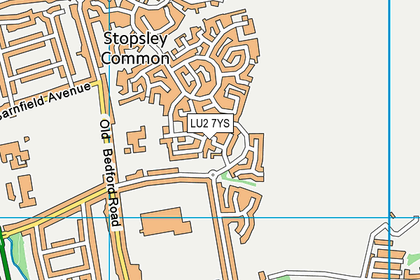 LU2 7YS map - OS VectorMap District (Ordnance Survey)