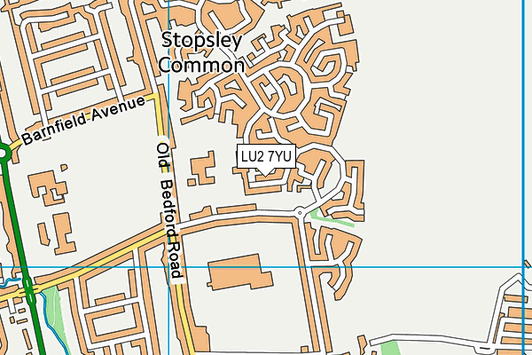 LU2 7YU map - OS VectorMap District (Ordnance Survey)