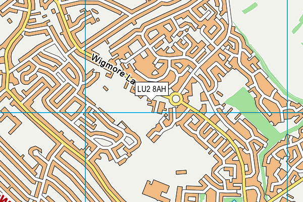 LU2 8AH map - OS VectorMap District (Ordnance Survey)
