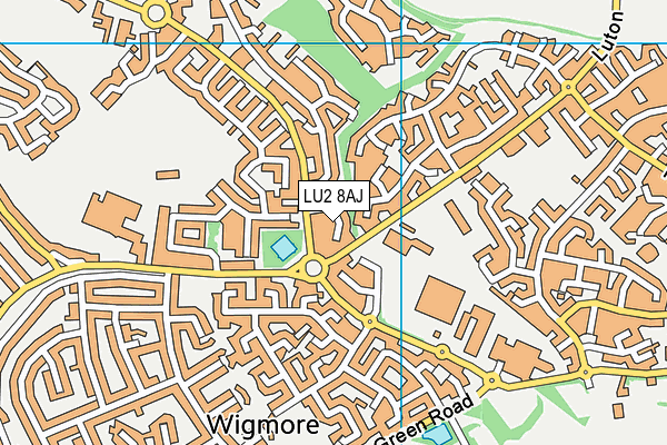 LU2 8AJ map - OS VectorMap District (Ordnance Survey)