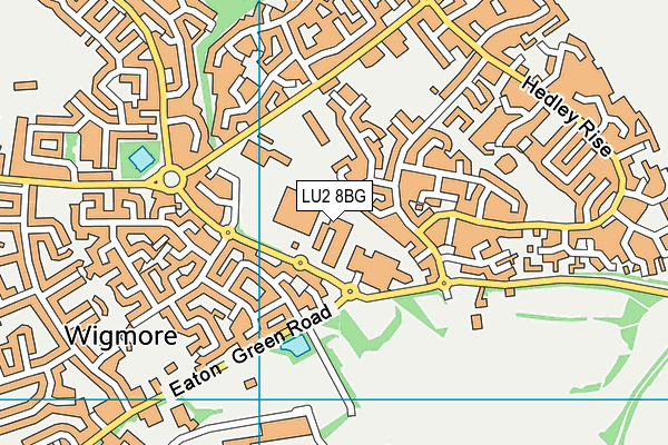 LU2 8BG map - OS VectorMap District (Ordnance Survey)