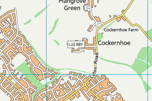 LU2 8BY map - OS VectorMap District (Ordnance Survey)