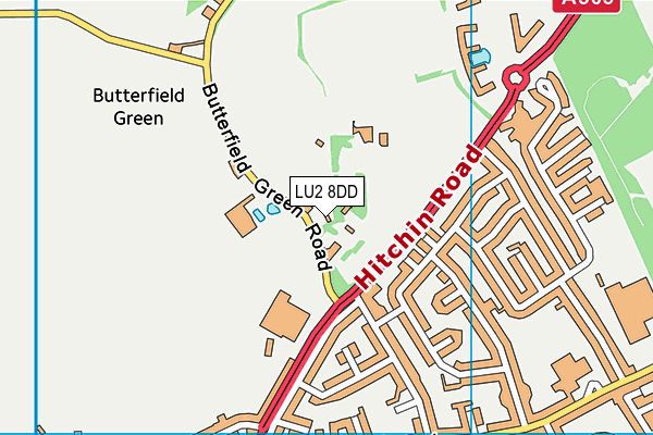 LU2 8DD map - OS VectorMap District (Ordnance Survey)