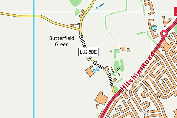 LU2 8DE map - OS VectorMap District (Ordnance Survey)