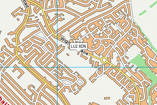 LU2 8DN map - OS VectorMap District (Ordnance Survey)