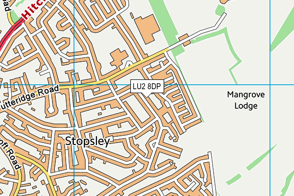 LU2 8DP map - OS VectorMap District (Ordnance Survey)