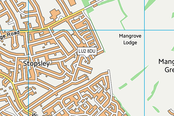 LU2 8DU map - OS VectorMap District (Ordnance Survey)