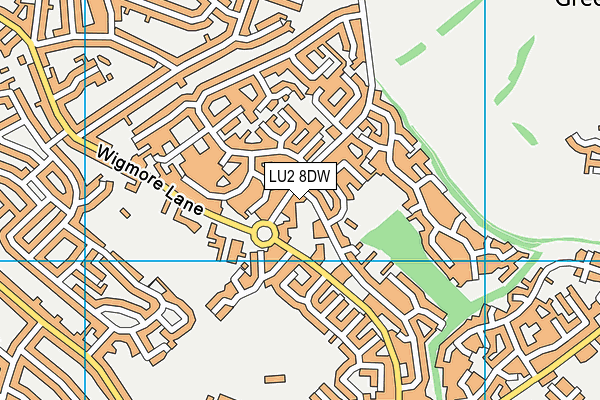 LU2 8DW map - OS VectorMap District (Ordnance Survey)