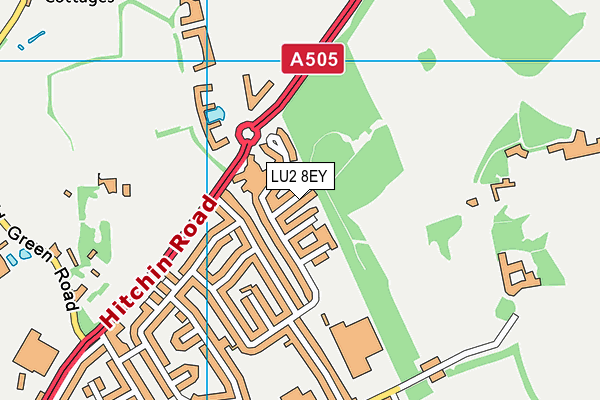 LU2 8EY map - OS VectorMap District (Ordnance Survey)