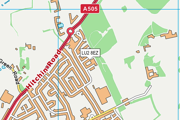 LU2 8EZ map - OS VectorMap District (Ordnance Survey)