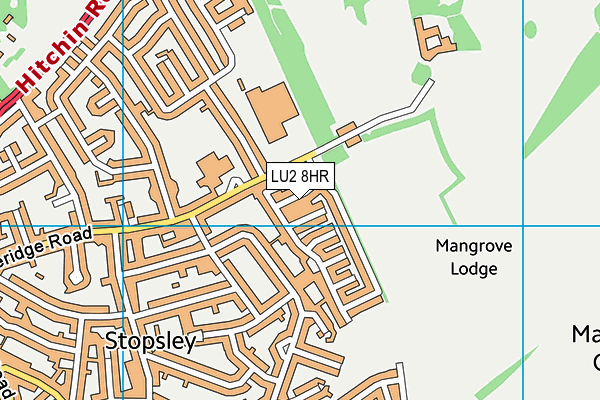 LU2 8HR map - OS VectorMap District (Ordnance Survey)