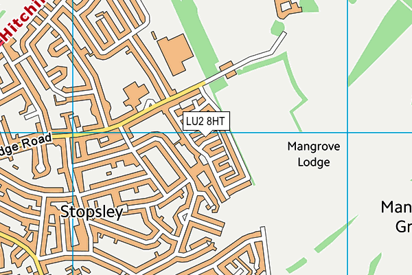 LU2 8HT map - OS VectorMap District (Ordnance Survey)