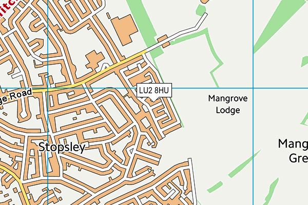 LU2 8HU map - OS VectorMap District (Ordnance Survey)