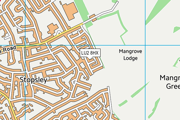 LU2 8HX map - OS VectorMap District (Ordnance Survey)