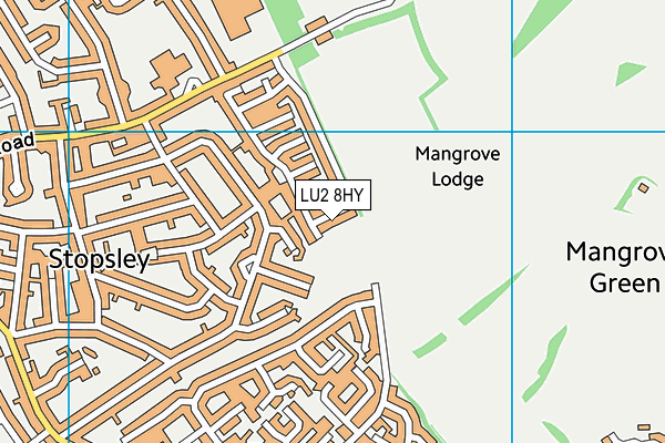 LU2 8HY map - OS VectorMap District (Ordnance Survey)