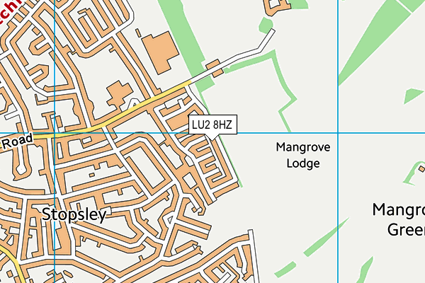 Putteridge High School Grass Pitches map (LU2 8HZ) - OS VectorMap District (Ordnance Survey)