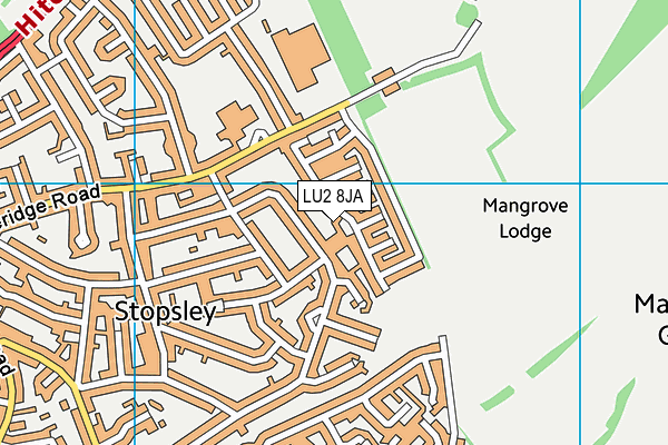 LU2 8JA map - OS VectorMap District (Ordnance Survey)