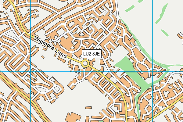 LU2 8JE map - OS VectorMap District (Ordnance Survey)