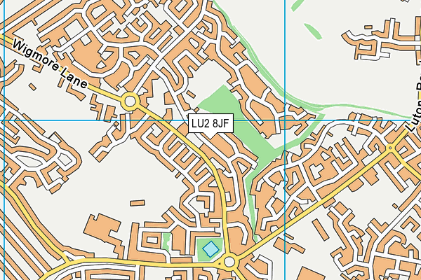 LU2 8JF map - OS VectorMap District (Ordnance Survey)