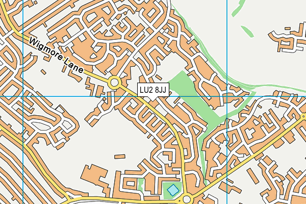 LU2 8JJ map - OS VectorMap District (Ordnance Survey)