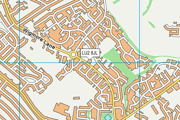 LU2 8JL map - OS VectorMap District (Ordnance Survey)