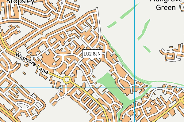 LU2 8JN map - OS VectorMap District (Ordnance Survey)