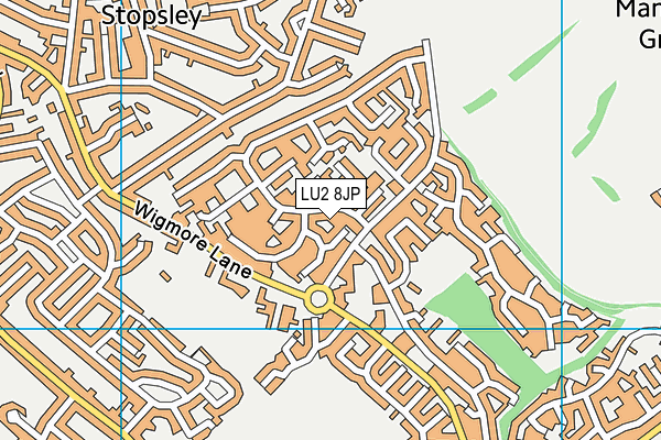 LU2 8JP map - OS VectorMap District (Ordnance Survey)