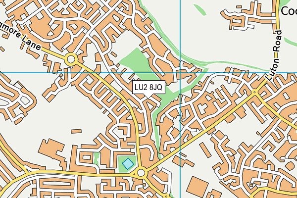 LU2 8JQ map - OS VectorMap District (Ordnance Survey)