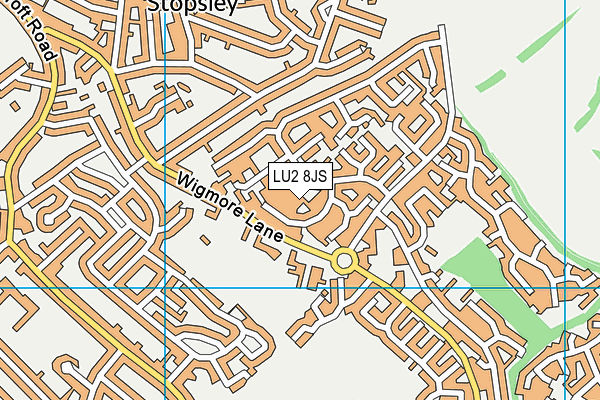 LU2 8JS map - OS VectorMap District (Ordnance Survey)