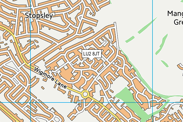 LU2 8JT map - OS VectorMap District (Ordnance Survey)