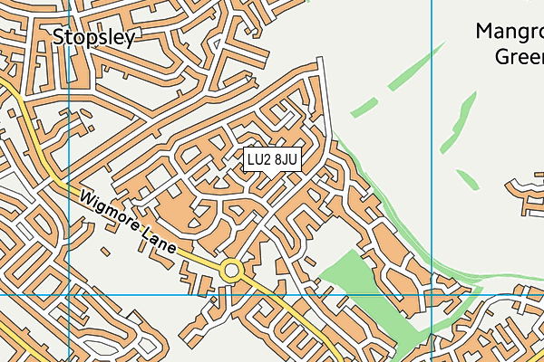 LU2 8JU map - OS VectorMap District (Ordnance Survey)