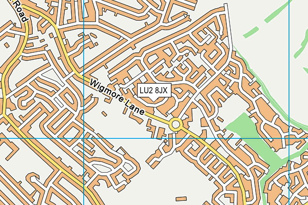 LU2 8JX map - OS VectorMap District (Ordnance Survey)
