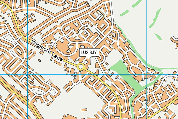 LU2 8JY map - OS VectorMap District (Ordnance Survey)