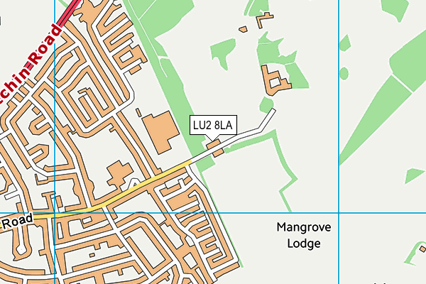 LU2 8LA map - OS VectorMap District (Ordnance Survey)