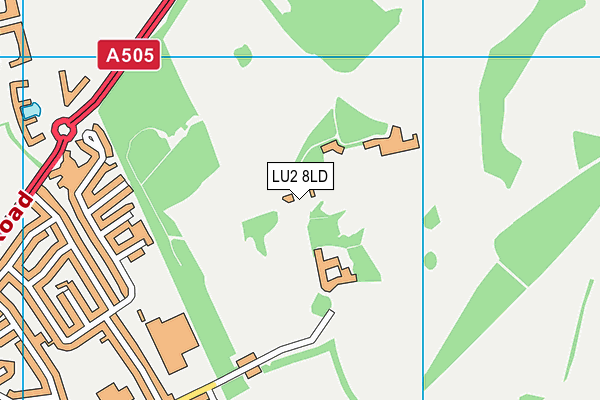 LU2 8LD map - OS VectorMap District (Ordnance Survey)
