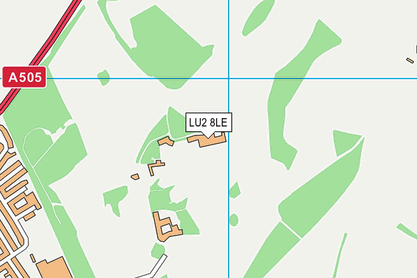 LU2 8LE map - OS VectorMap District (Ordnance Survey)