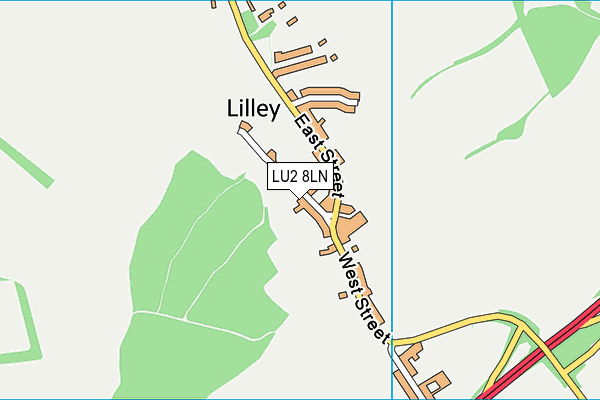 LU2 8LN map - OS VectorMap District (Ordnance Survey)