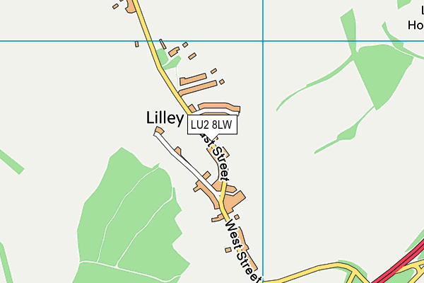 LU2 8LW map - OS VectorMap District (Ordnance Survey)